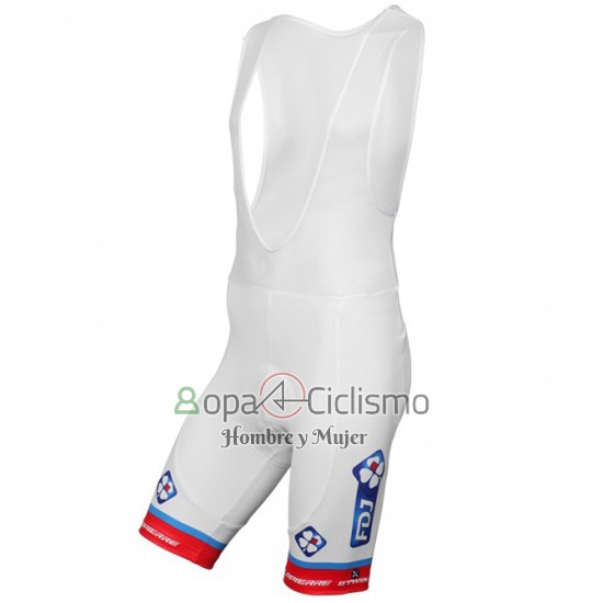 Fdj Ropa Ciclismo Culotte Corto 2016 Mangas Cortas Blanco y Rojo